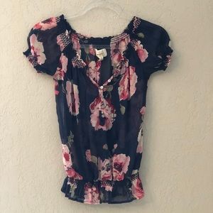 Abercrombie & Fitch Floral Blouse, Small